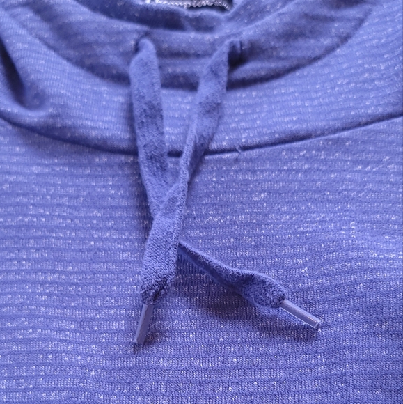 Champion Women's M Light Blue Striped Hoodie Workout Athletic Basic - Picture 3 of 5